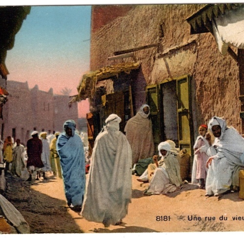 AK, Une rue du vieux Biskra, Ansichtskarte (S6604)