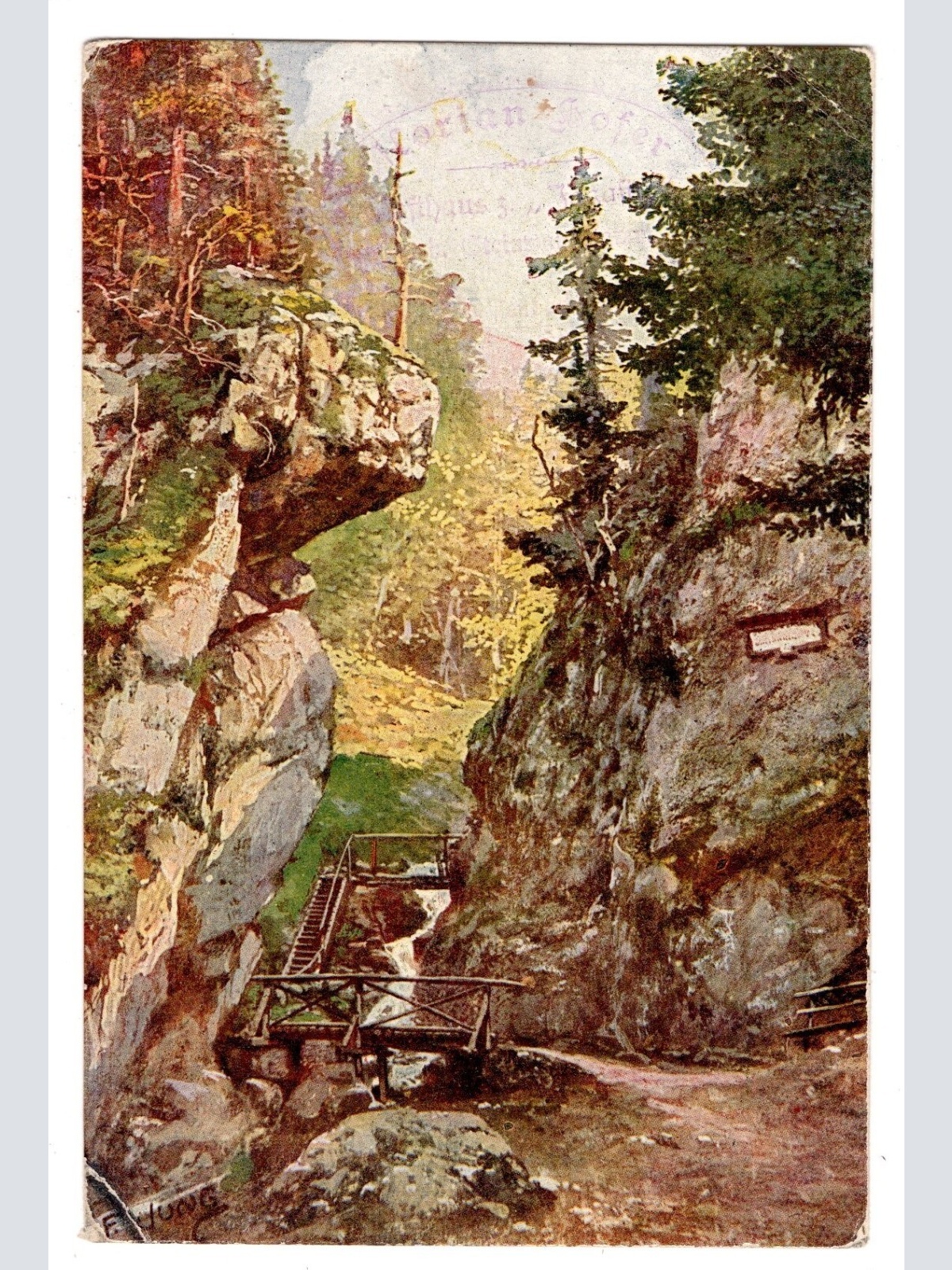 AK, Eingang in die Steinwandklamm, Niederösterreich, Ansichtskarte (S6711)