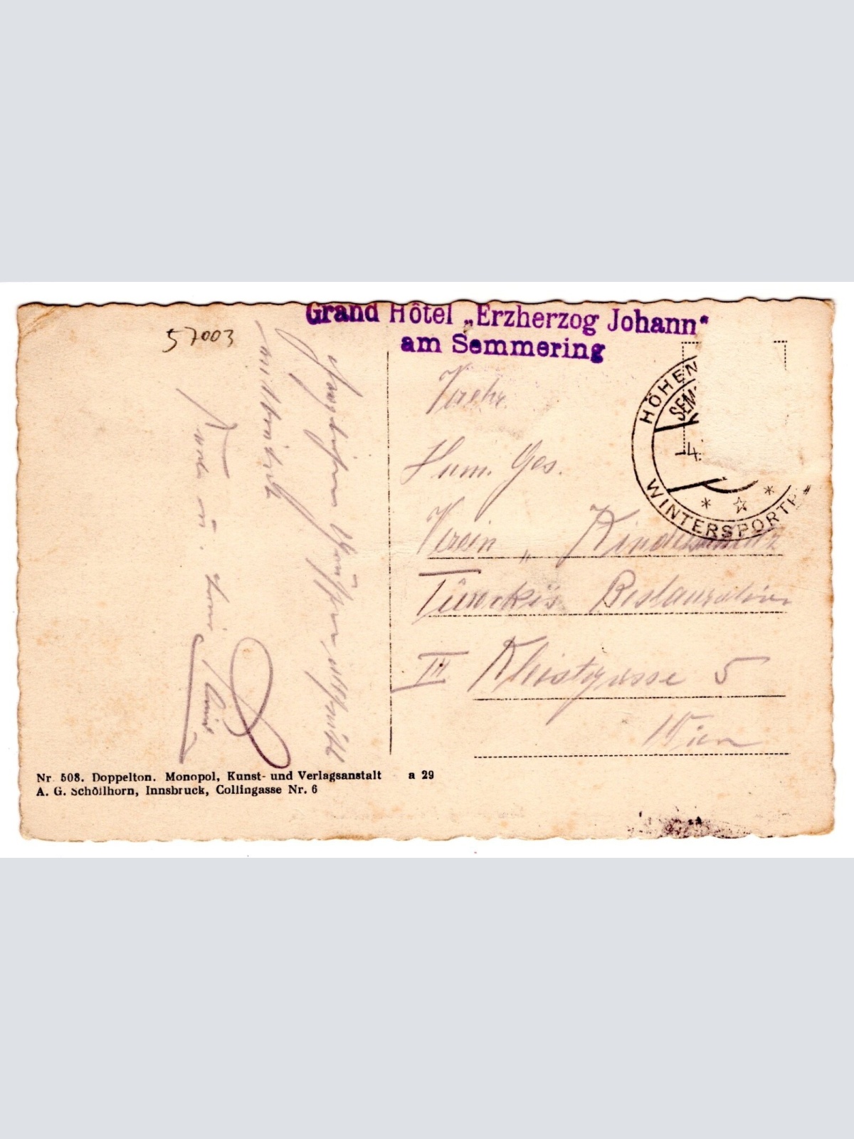 AK, Semmering, Niederösterreich, Ansichtskarte (S6714)