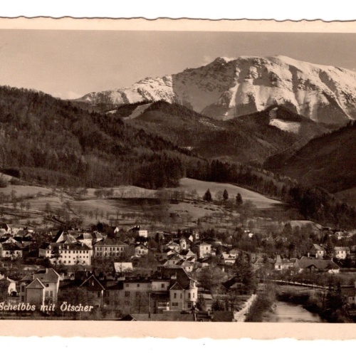 AK, Scheibbs mit Ötscher, Niederösterreich, Ansichtskarte (S6739)