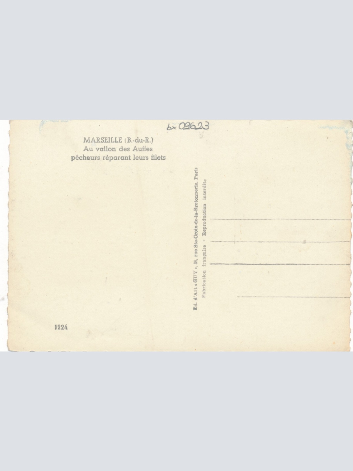 AK aus Marseille Fischer beim Netzflechten Frankreich Ansichtskarte (14382)