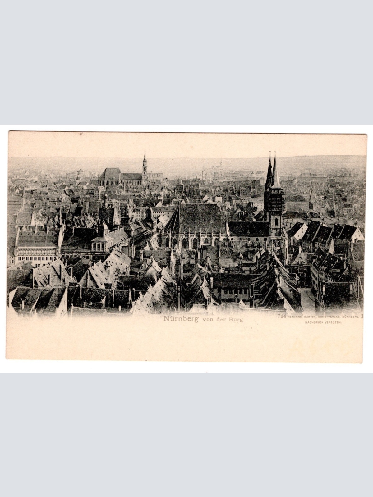 AK, Nürnberg von der Burg, Bayern, Ansichtskarte (S6813)