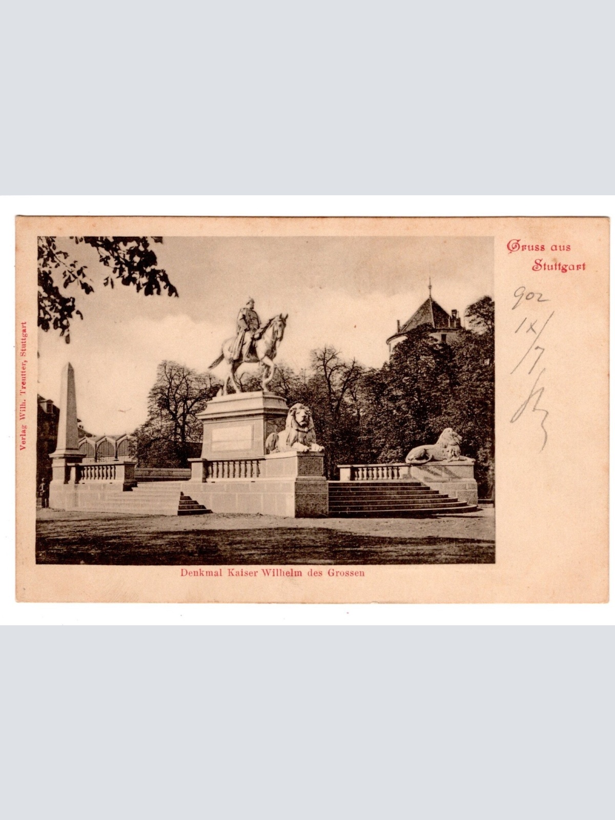 AK, Gruß aus Stuttgart, Baden-Württemberg, Denkmal, Ansichtskarte (S6815)