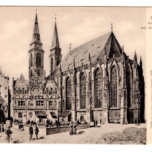 AK, Nürnberg, Sebalduskirche, Bayern Ansichtskarte (S6816)