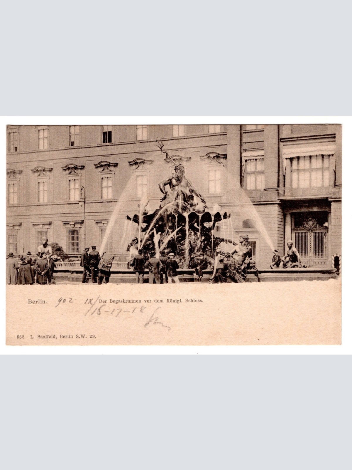 AK, Berlin, Der Begasbrunnen vor dem Kgl. Schloss, Ansichtskarte (S6818)