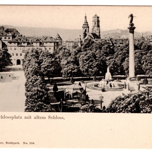 AK, Stuttgart, Schlossplatz, Baden-Württemberg, Ansichtskarte (S6821)