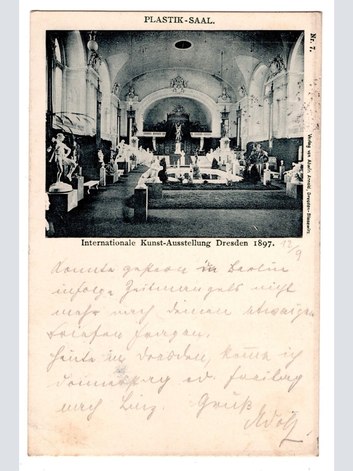 AK, Kunst-Ausstellung Dresden 1897, Sachsen, Ansichtskarte (S6839)