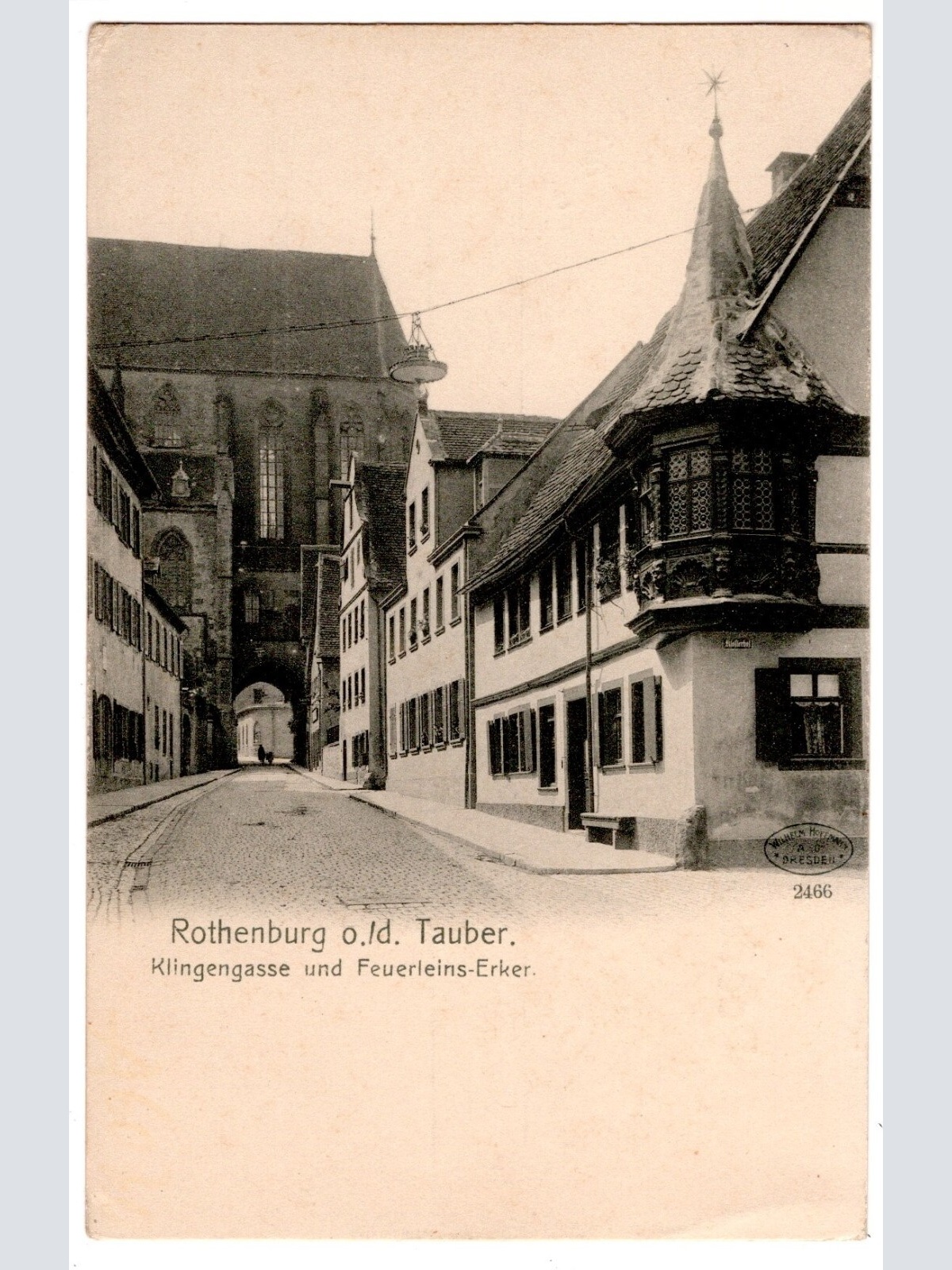AK, Rothenburg ob der Tauber, Klingengasse, Bayern, Ansichtskarte (S6848)