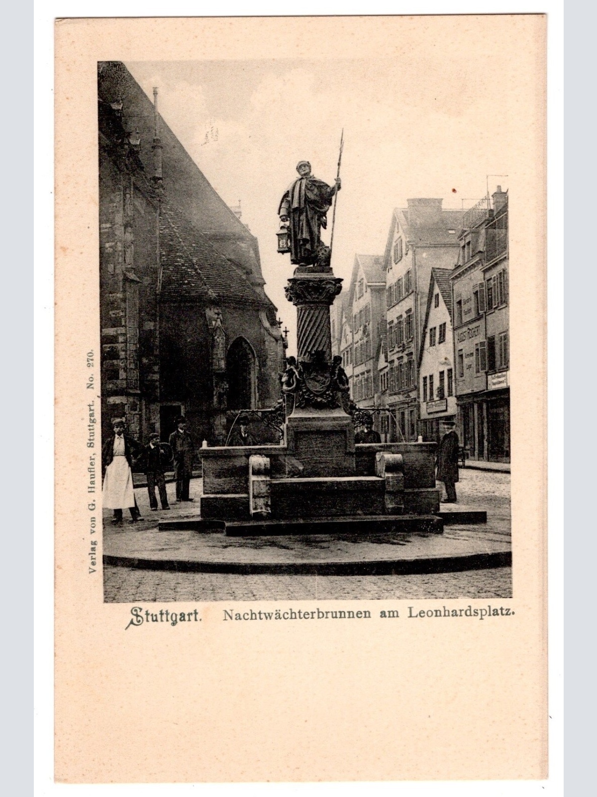 AK, Stuttgart, Nachtwächterbrunnen, Baden-Württemberg, Ansichtskarte (S6860)