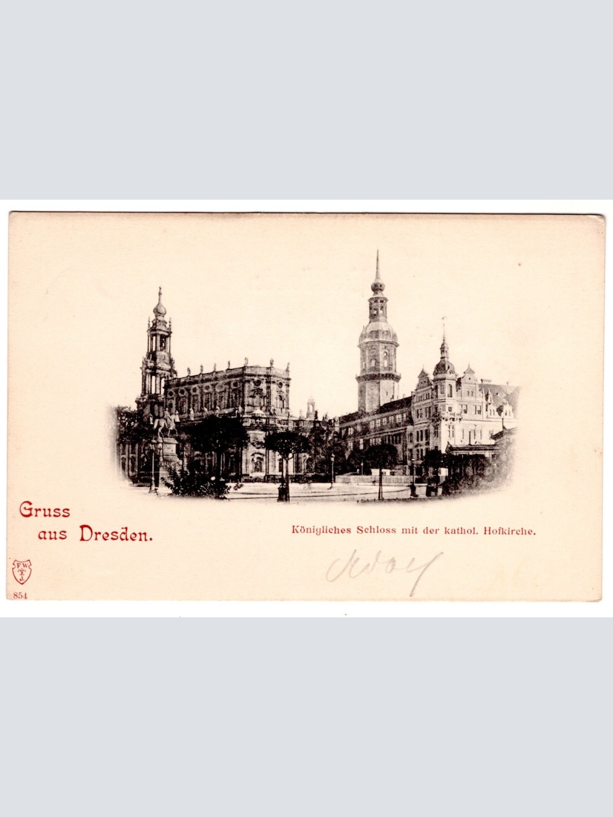 AK, Gruß aus Dresden, Königliches Schloss, Sachsen, Ansichtskarte (S6870)