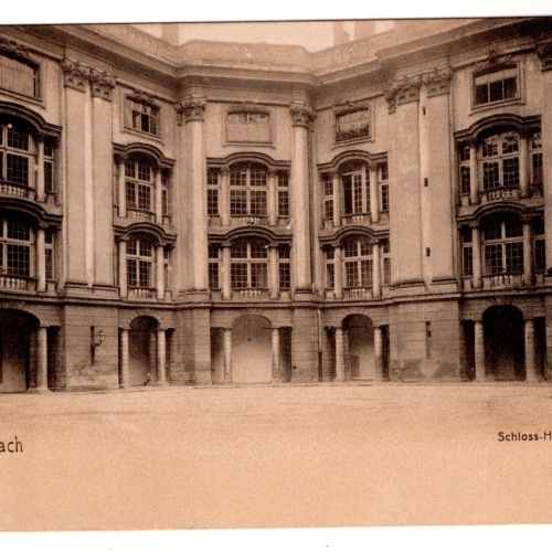 AK, Ansbach, Schloss-Hof, Bayern, Ansichtskarte (S6885)