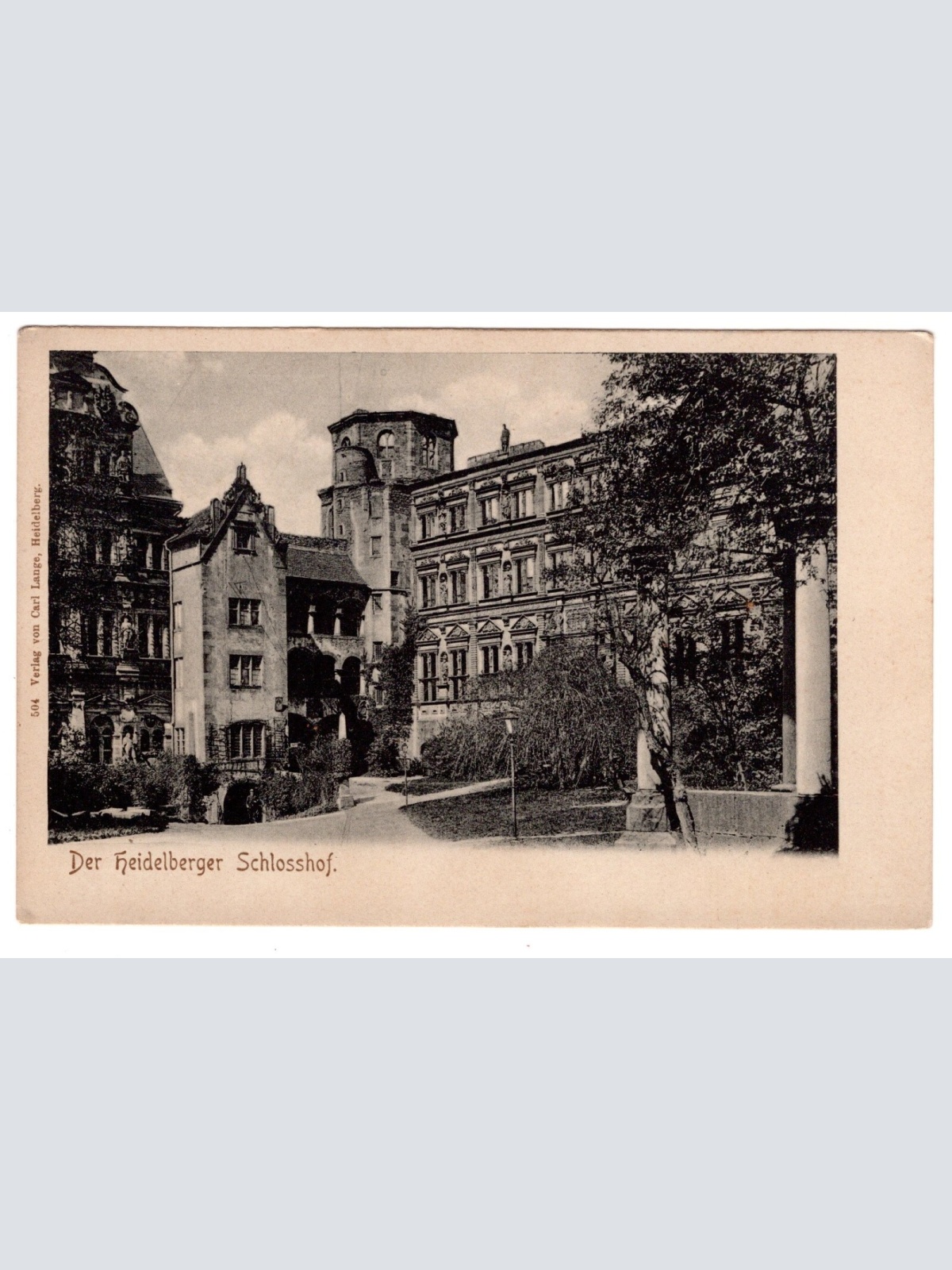 AK, Heidelberger Schlosshof, Baden-Württemberg, Ansichtskarte (S6888)