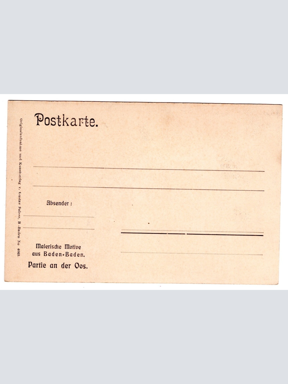 AK, Baden-Baden, Baden-Württemberg, Ansichtskarte (S6889)