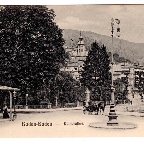 AK, Baden-Baden, Kaiserallee, Baden-Württemberg, Ansichtskarte (S6890)