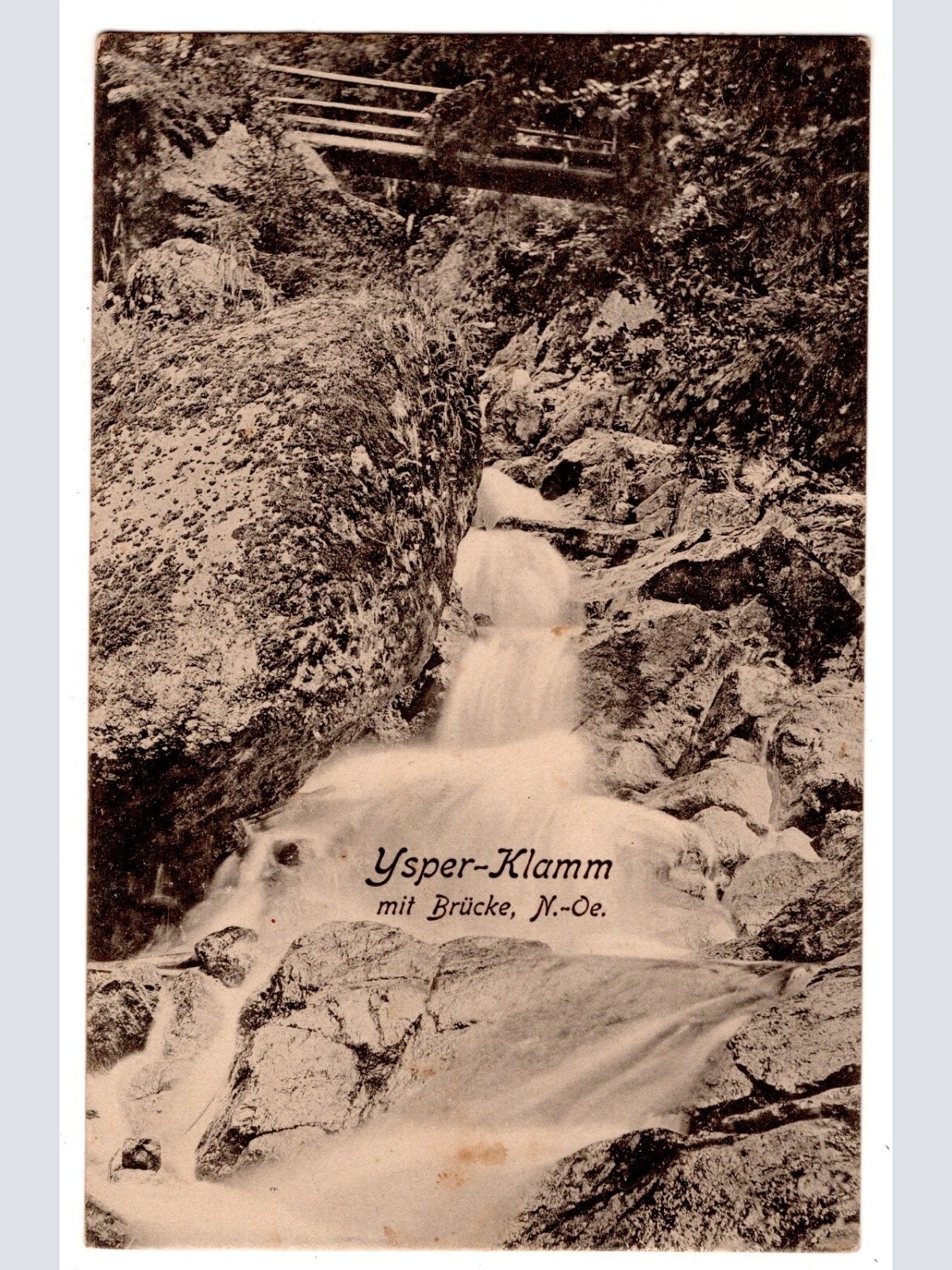 AK, Ysper-Klamm mit Brücke, Niederösterreich, Ansichtskarte (S6915)