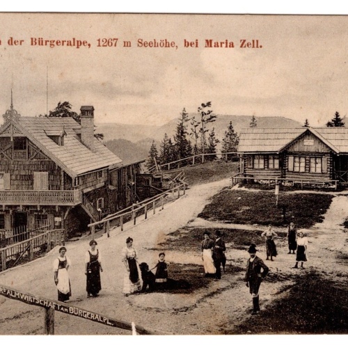 AK, Gruß von der Bürgeralpe bei Mariazell, Steiermark, Ansichtskarte (S6939)
