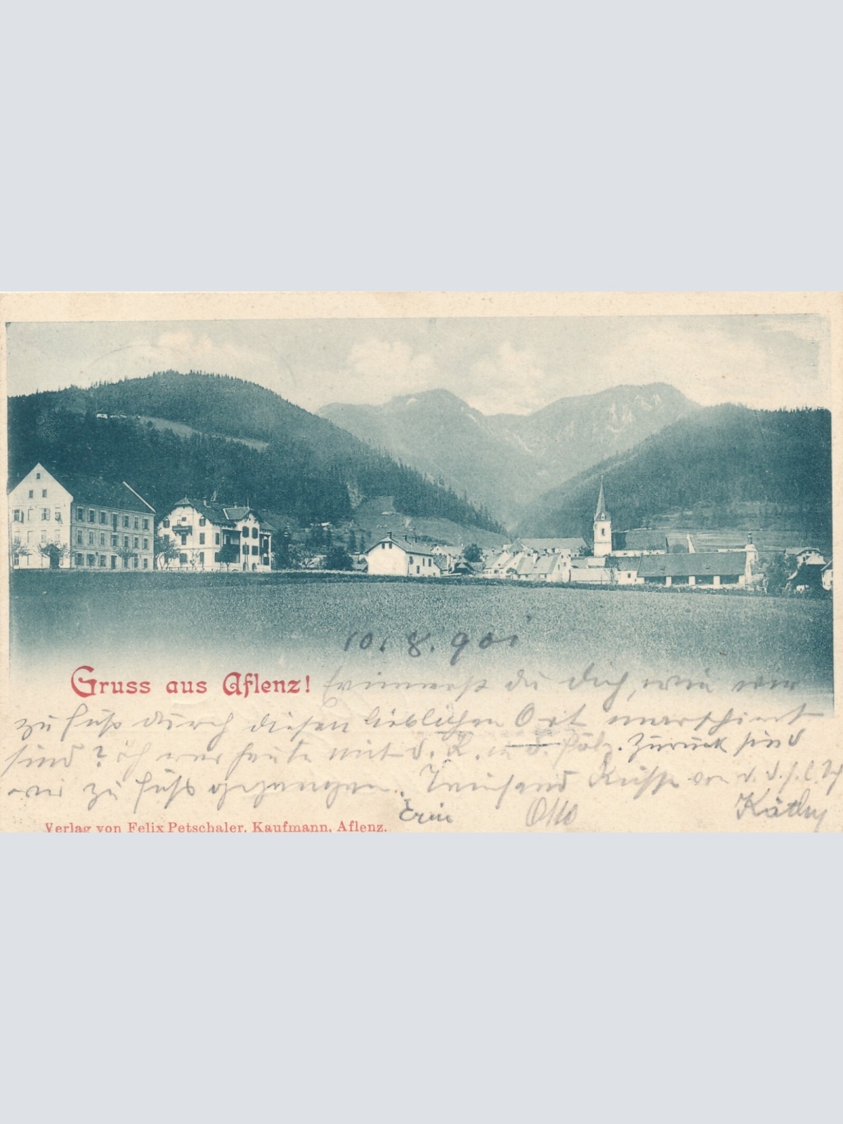 AK gruss aus Aflenz Steiermark Ansichtskarte (14461)