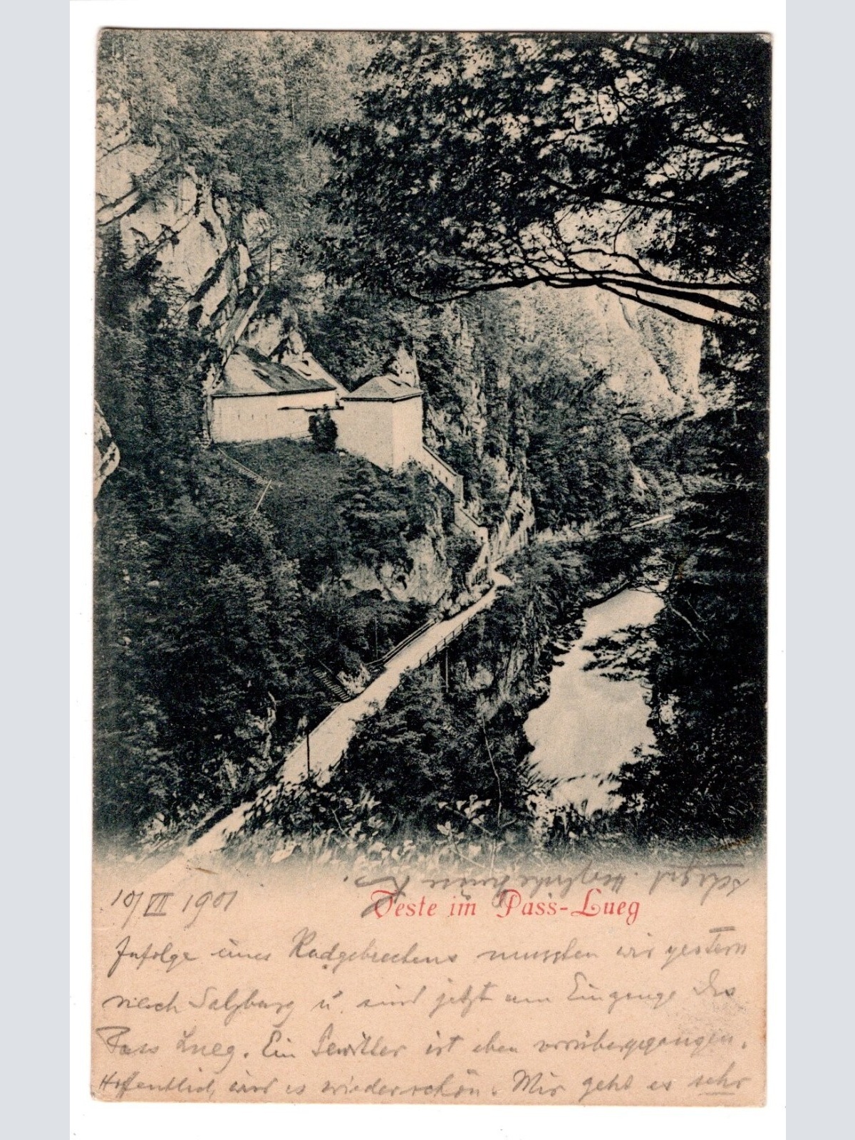 AK, Teste im Pass Lueg, Salzburg, Ansichtskarte (S6944)