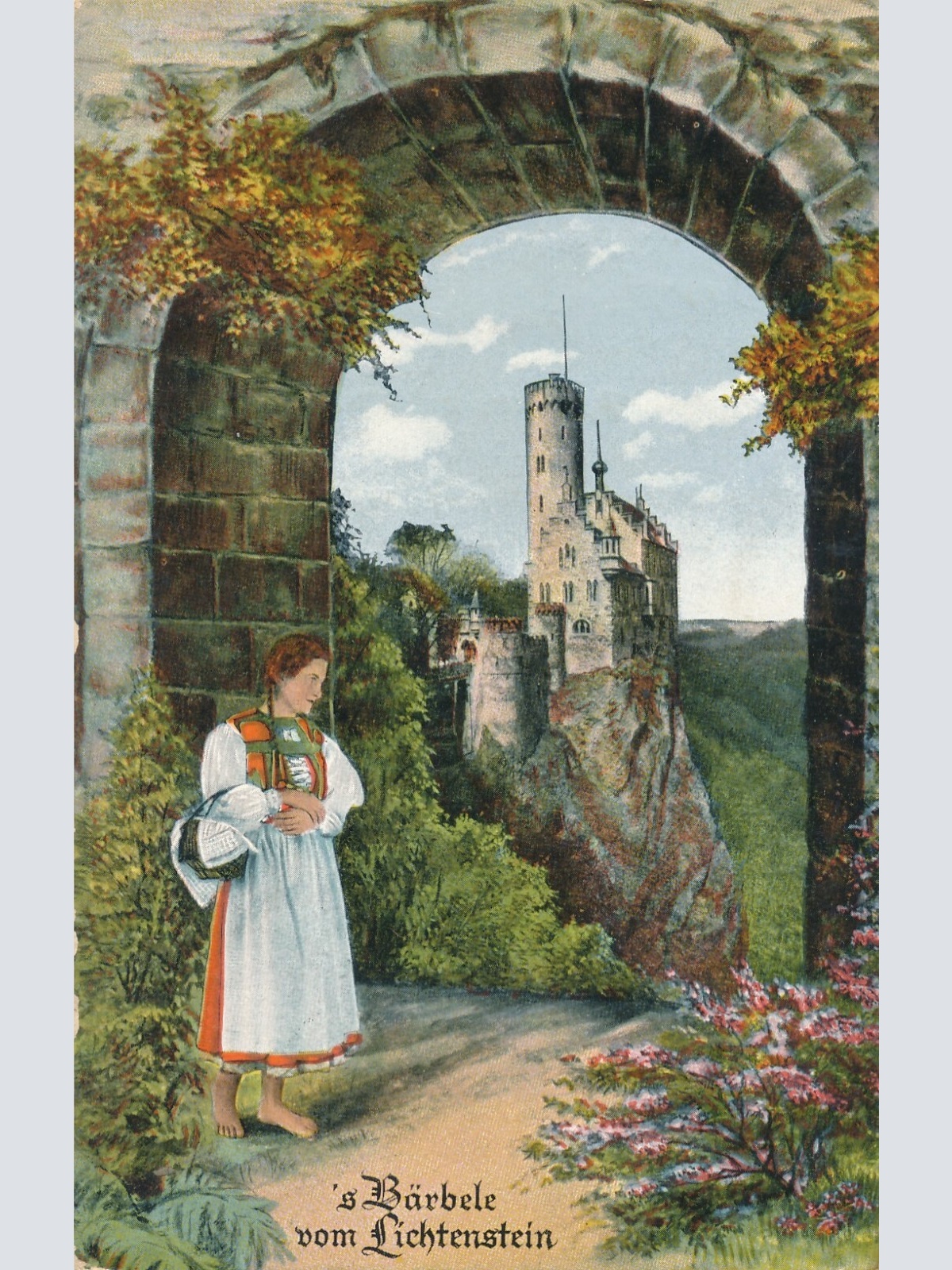 AK Bärberle vom Lichtenstein Baden Württemberg Ansichtskarte (14445)