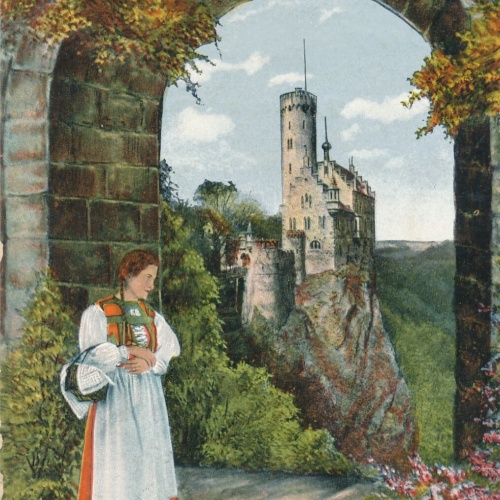 AK Bärberle vom Lichtenstein Baden Württemberg Ansichtskarte (14445)