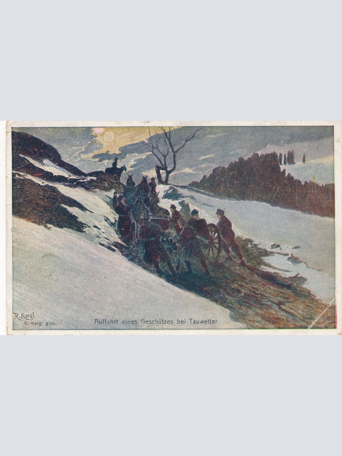 Rot - Kreuz Karte Nr. 358 AK auffahrt eines Geschützes (14550)