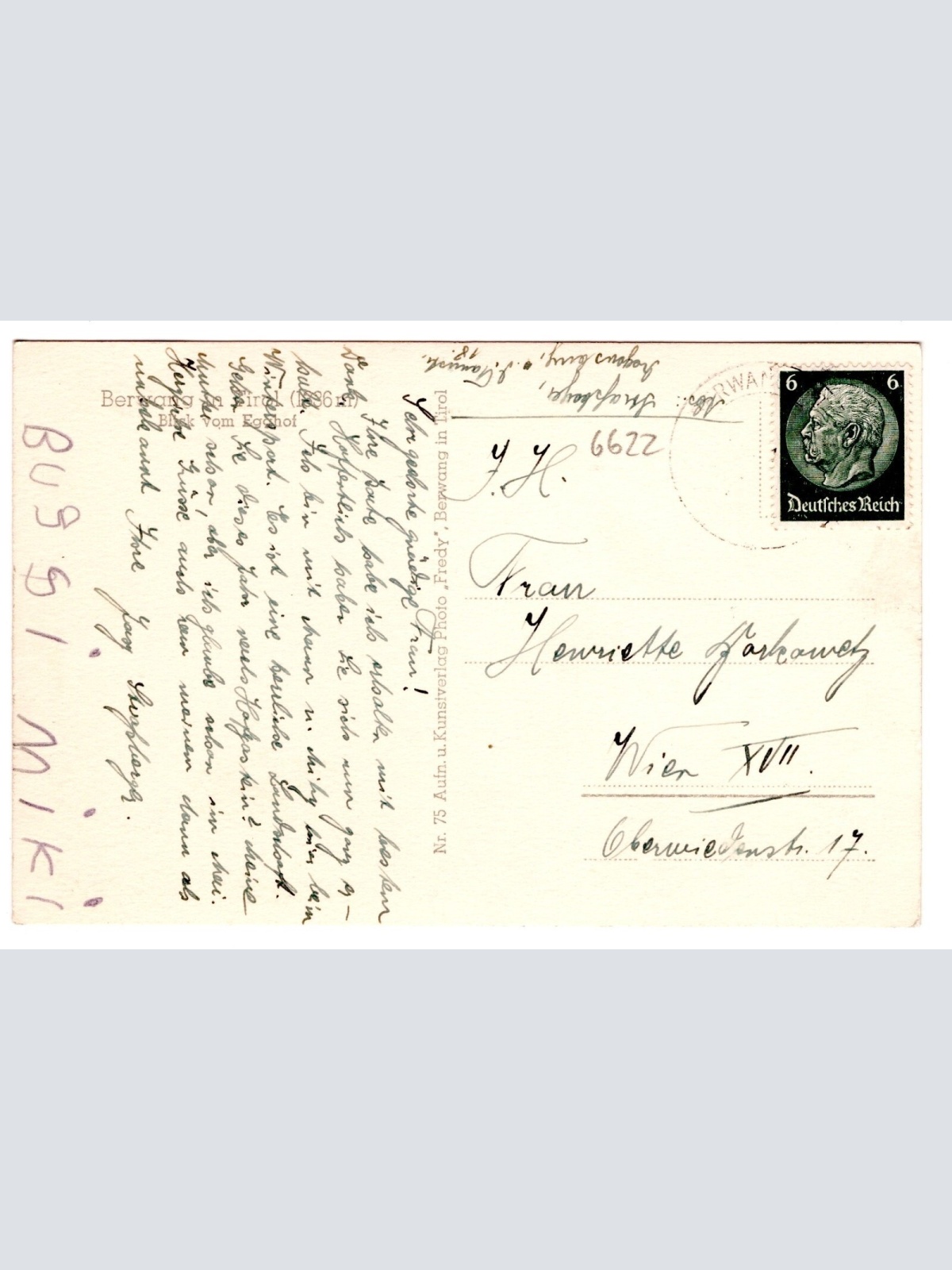 AK, Berwang in Tirol Blick vom Egghof, Ansichtskarte (S6962)