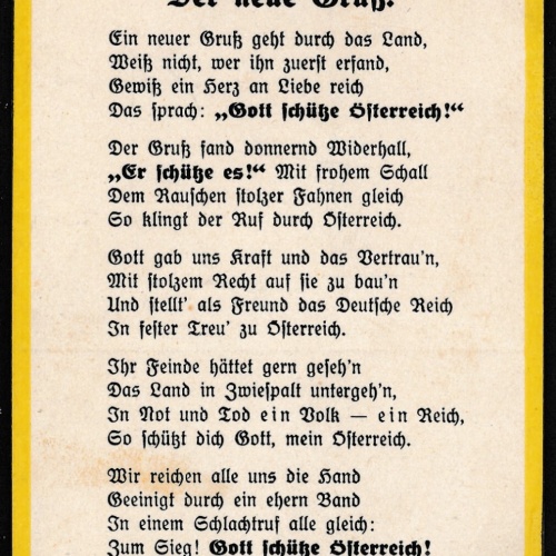 AK mit Spruch Gott Schütze Österreich Ansichtskarte (14551)