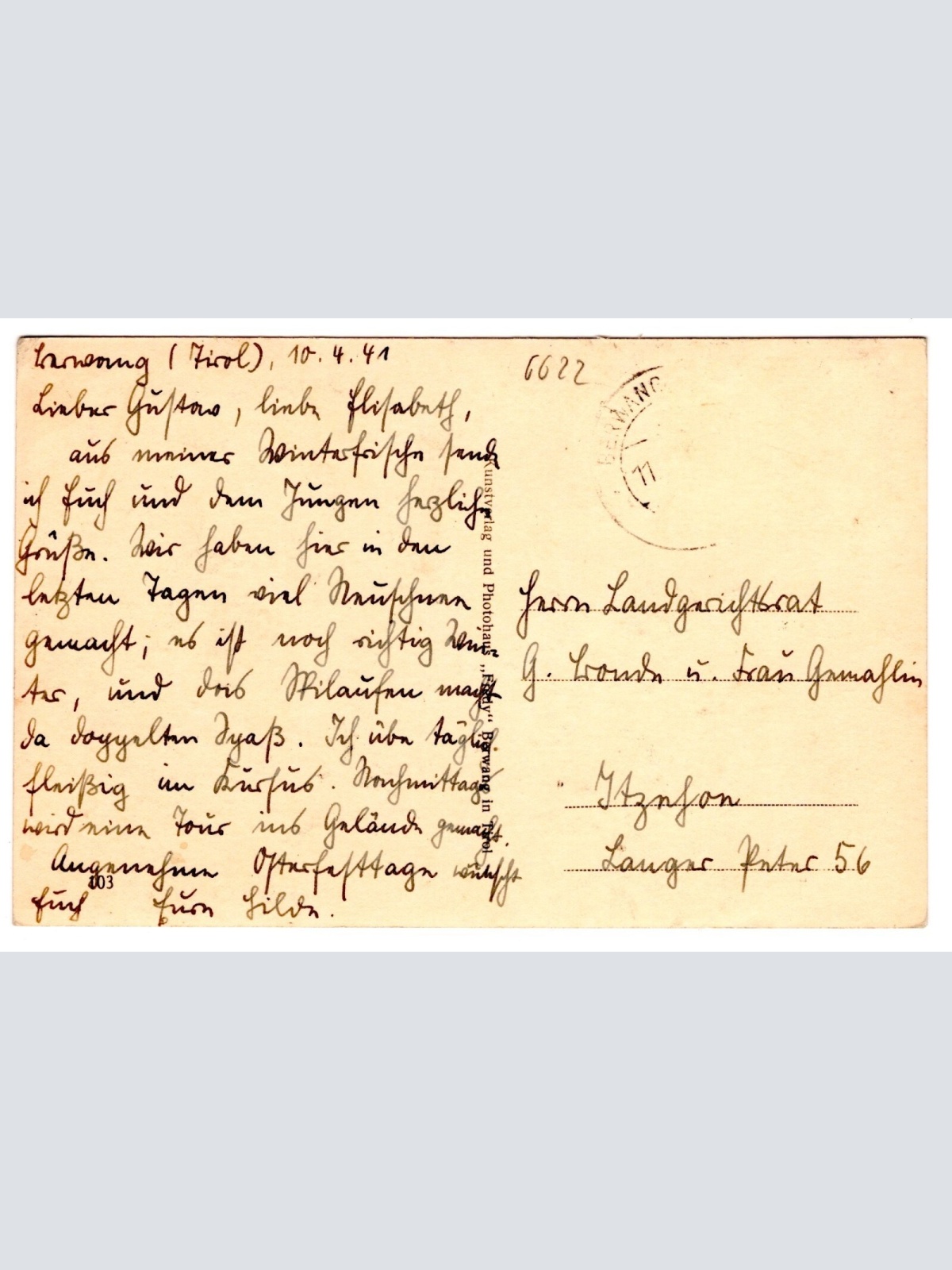 AK, Frohe Ostergrüße aus Berwang in Tirol, Ansichtskarte (S6970)