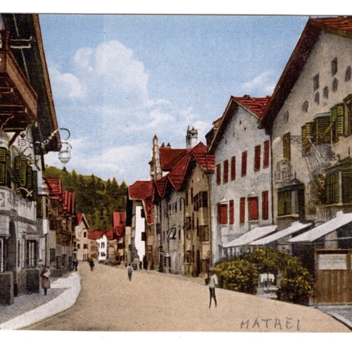 AK, Matrei am Brenner, Straßenansicht, Tirol, Ansichtskarte (S6983)