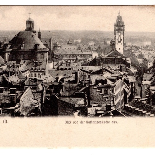AK, Frankfurt am Main, Blick von der Katharinenkriche aus, Ansichtskarte (S7006)