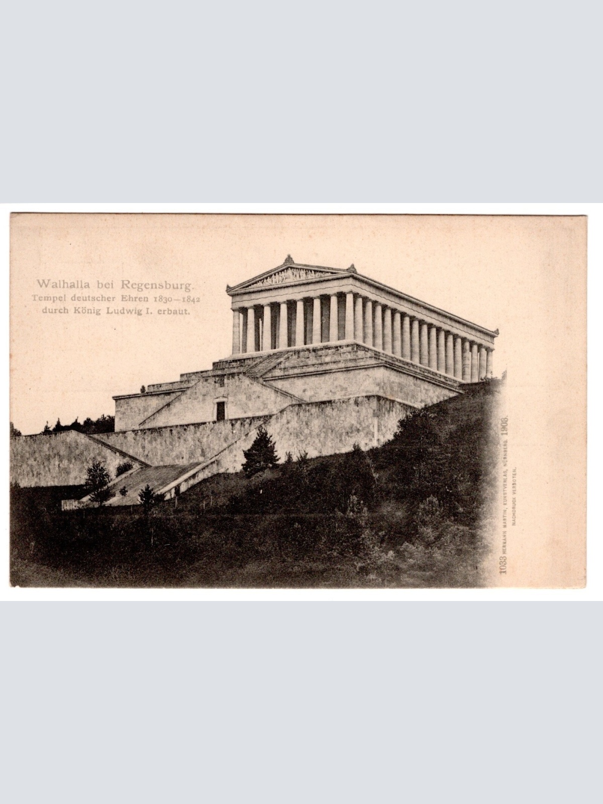 AK, Walhalla bei Regensburg, Bayern, Ansichtskarte (S7033)