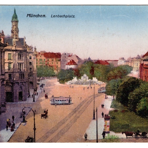 AK, München, Lenbachplatz, Bayern, Ansichtskarte (S7036)