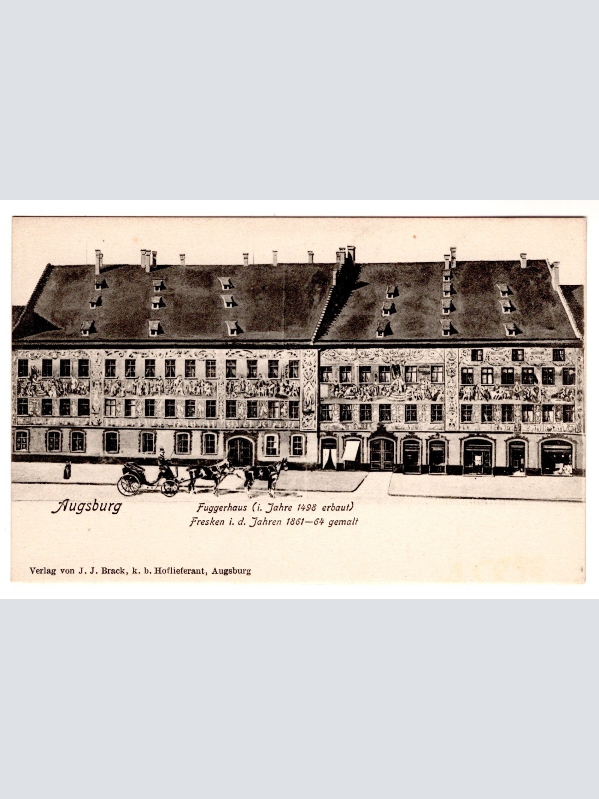 AK, Augsburg, Fuggerhaus, Bayern, Ansichtskarte (S7047)