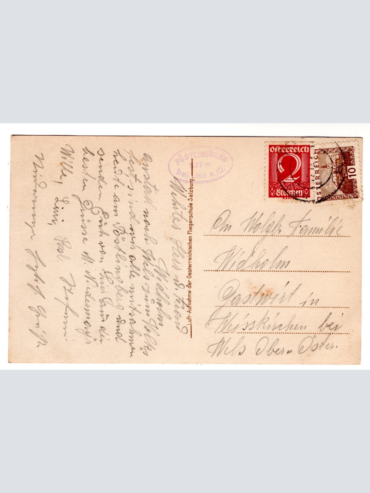 AK, Fliegeraufnahme, Pöstlingberg bei Linz Oberösterreich, Ansichtskarte (S7110)