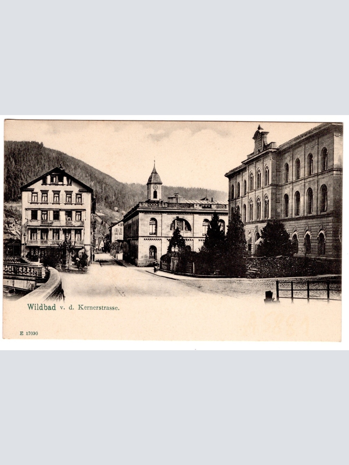 AK, Bad Wildbad v. d. Kernerstraße, Baden-Württemberg, Ansichtskarte (S7164)