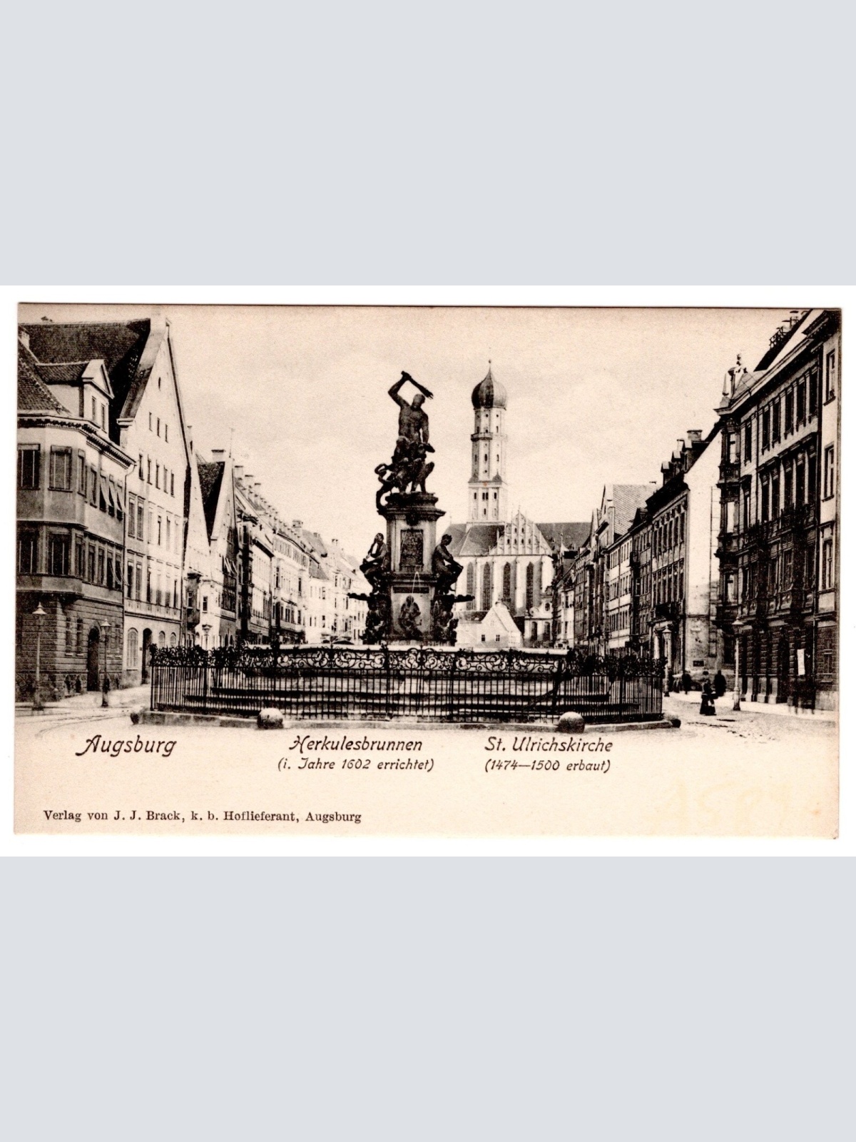 AK, Augsburg, Herkulesbrunnen, Bayern, Ansichtskarte (S7177)