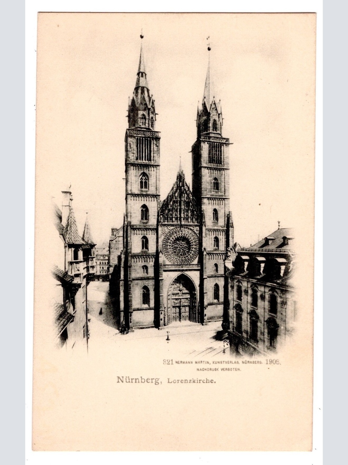 AK, Nürnberg, Lorenzkirche, Bayern, Ansichtskarte (S7198)