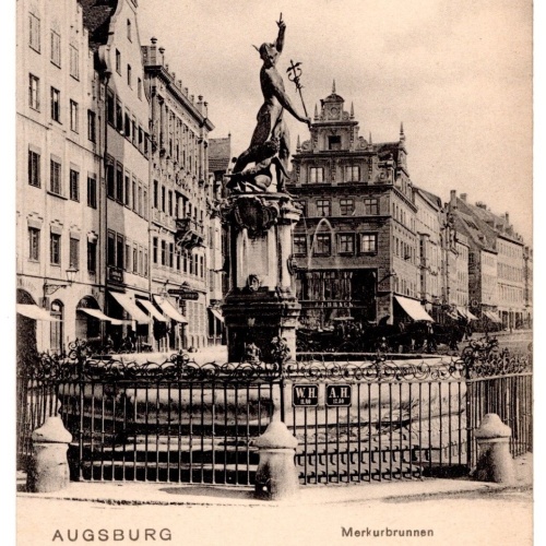AK, Augsburg, Merkurbrunnen, Bayern, Ansichtskarte (S7211)