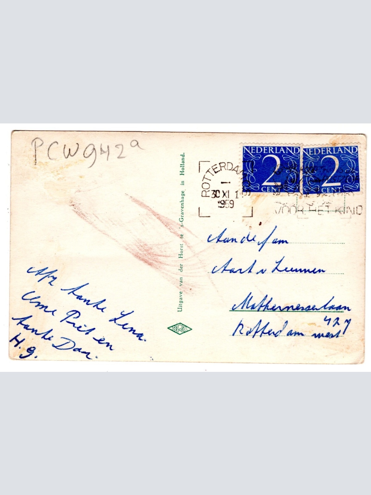 AK, Maastunnel, bedrijvigheid op roltrappen, Niederlande, Ansichtskarte (S7261)