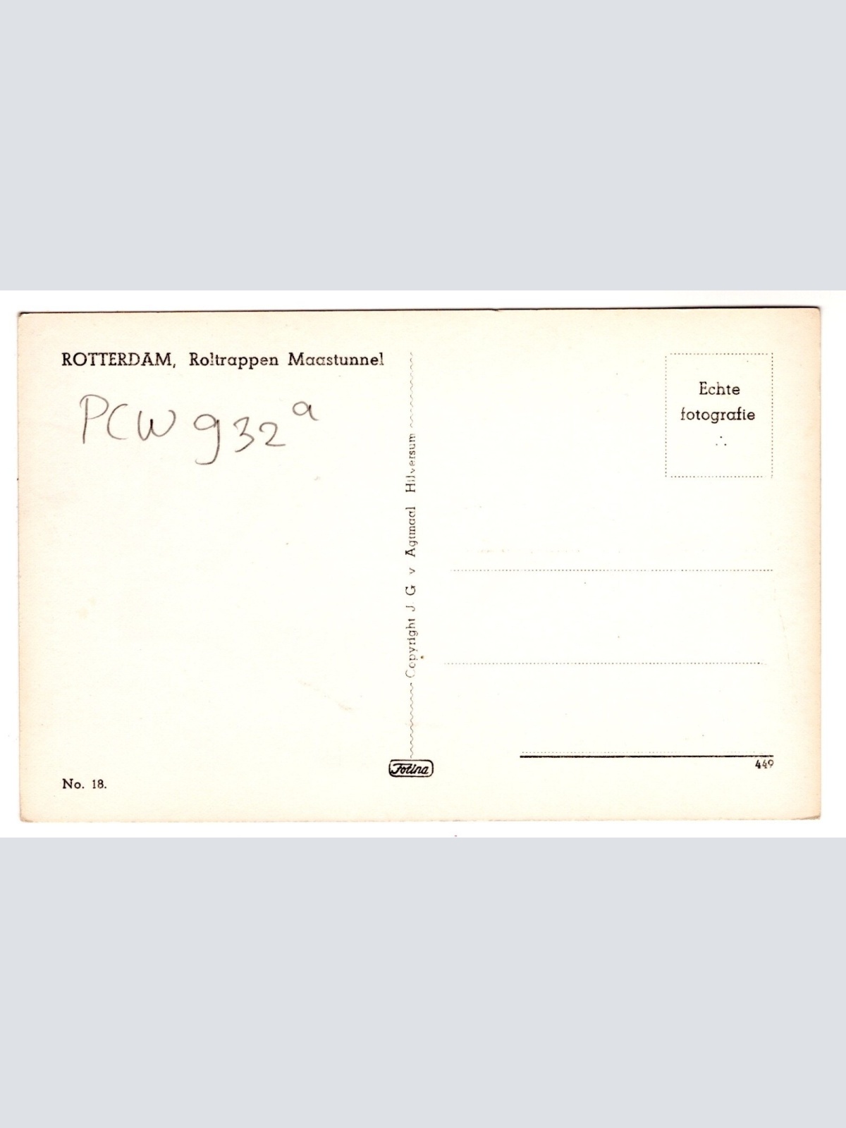 AK, Maastunnel, Rotterdam, Niederlande, Ansichtskarte (S7265)