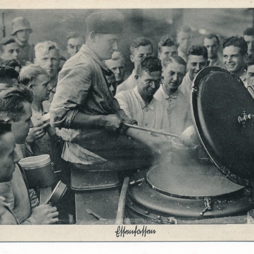 AK Unser Heer Soldaten beim Essensausschank Militaria Ansichtskarte (14511)