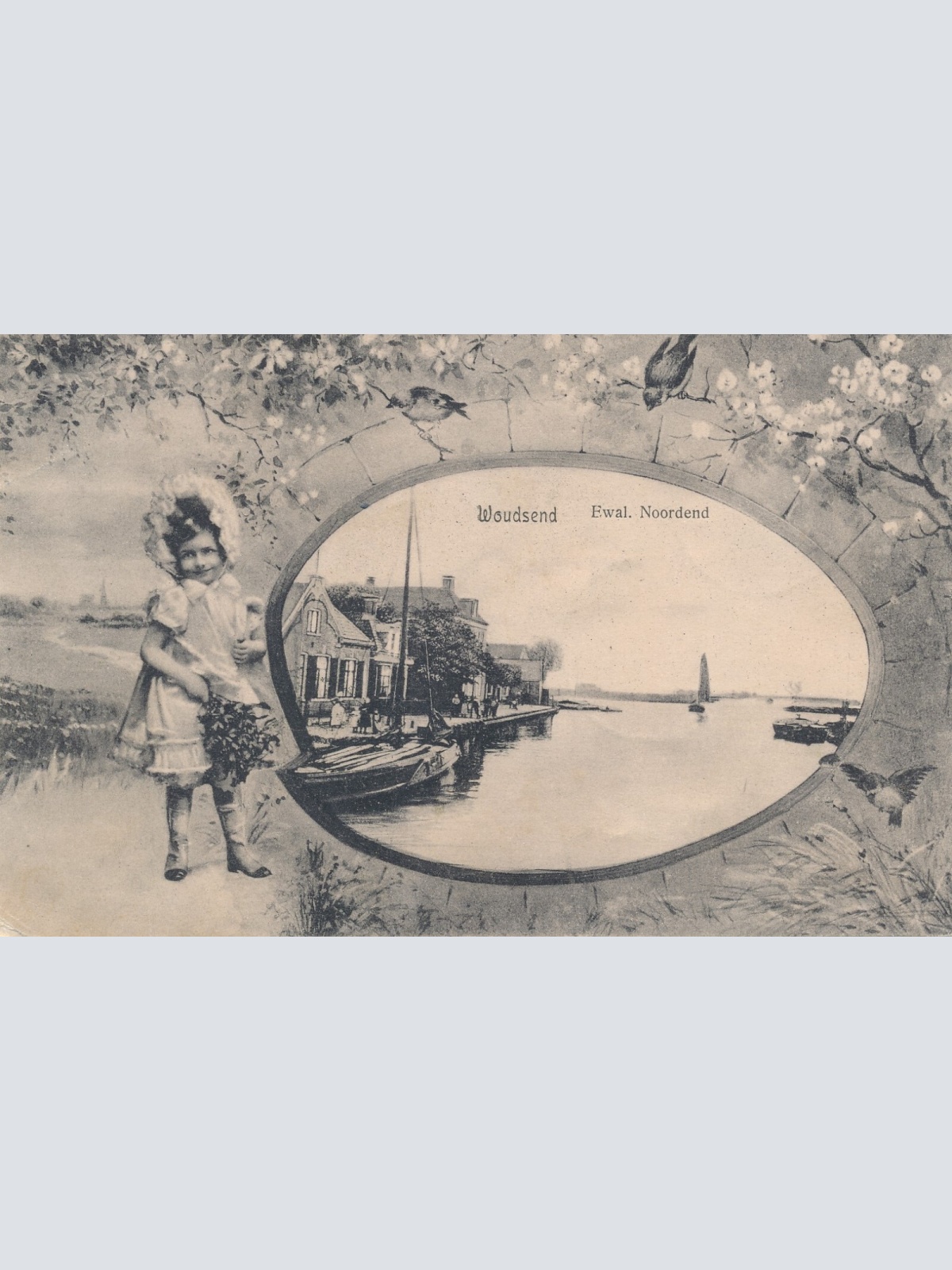 AK aus Woudsend Ewal Noordend Niederlande Ansichtskarte (14515)