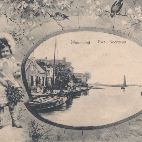 AK aus Woudsend Ewal Noordend Niederlande Ansichtskarte (14515)