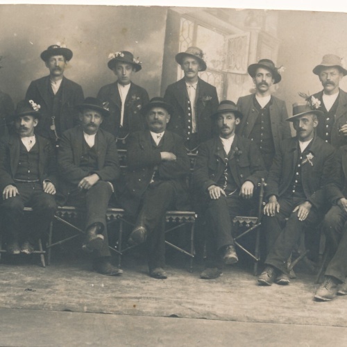 AK Gruppenfoto von Männern Ansichtskarte Annodazumals (14595)