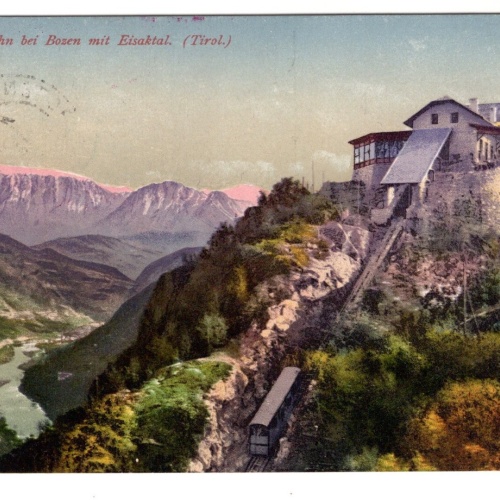 AK, Virglbahn bei Bozen mit Eisaktal, Italien, Ansichtskarte (S7296)