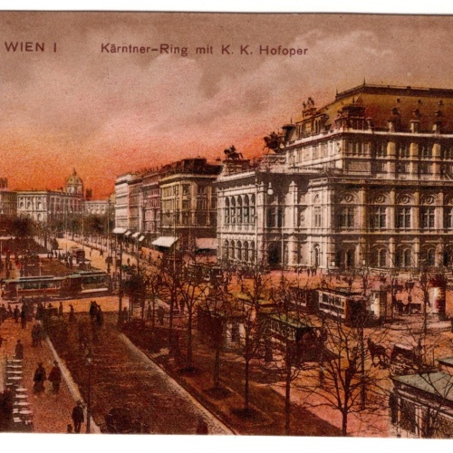 AK, Kärntner Ring mit K. K. Hofoper, Wien, Ansichtskarte (S7308)