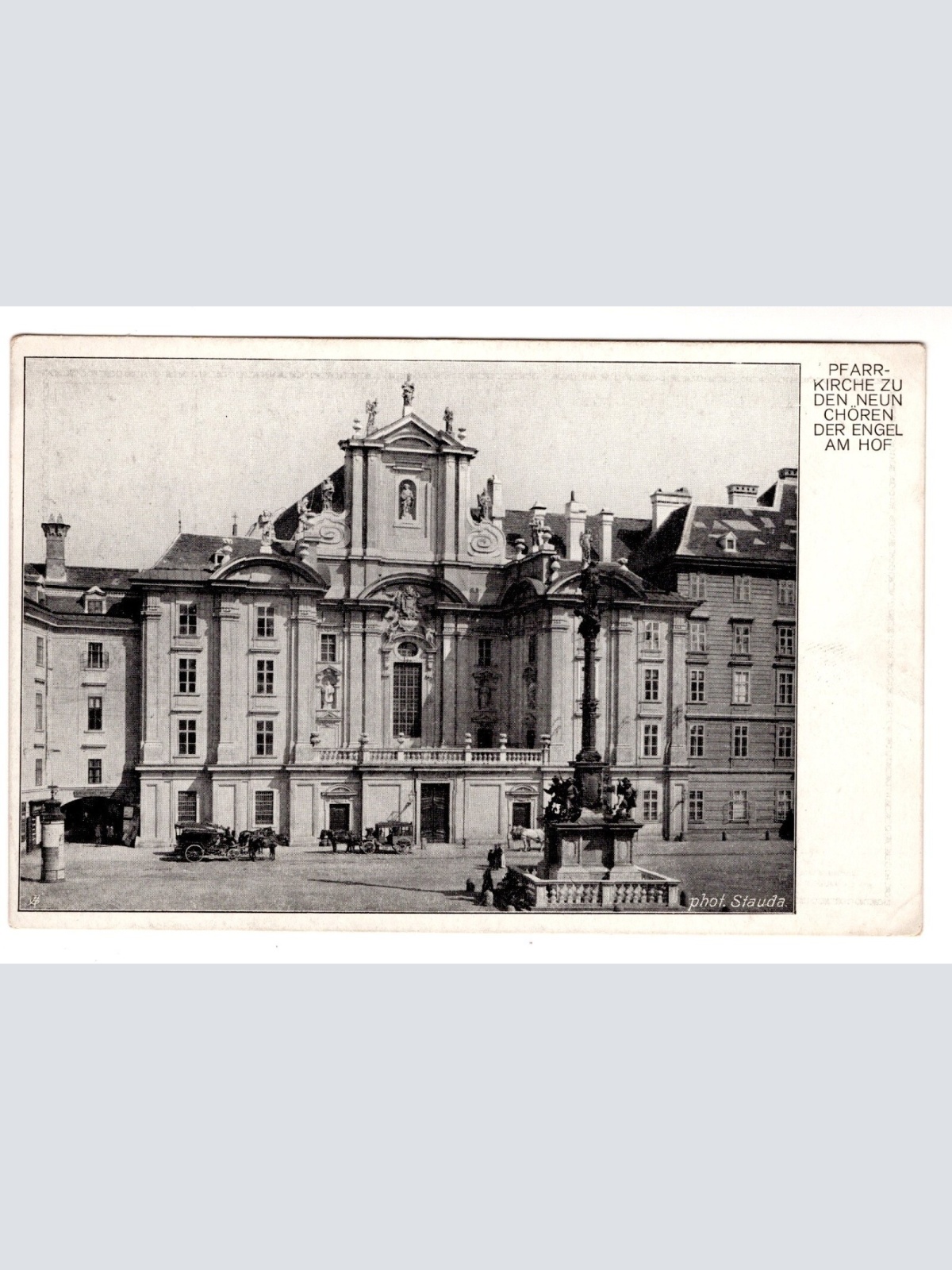 AK, Pfarrkirche zu den neun Chören der Engel am Hof, Wien, Ansichtskarte (S7311)