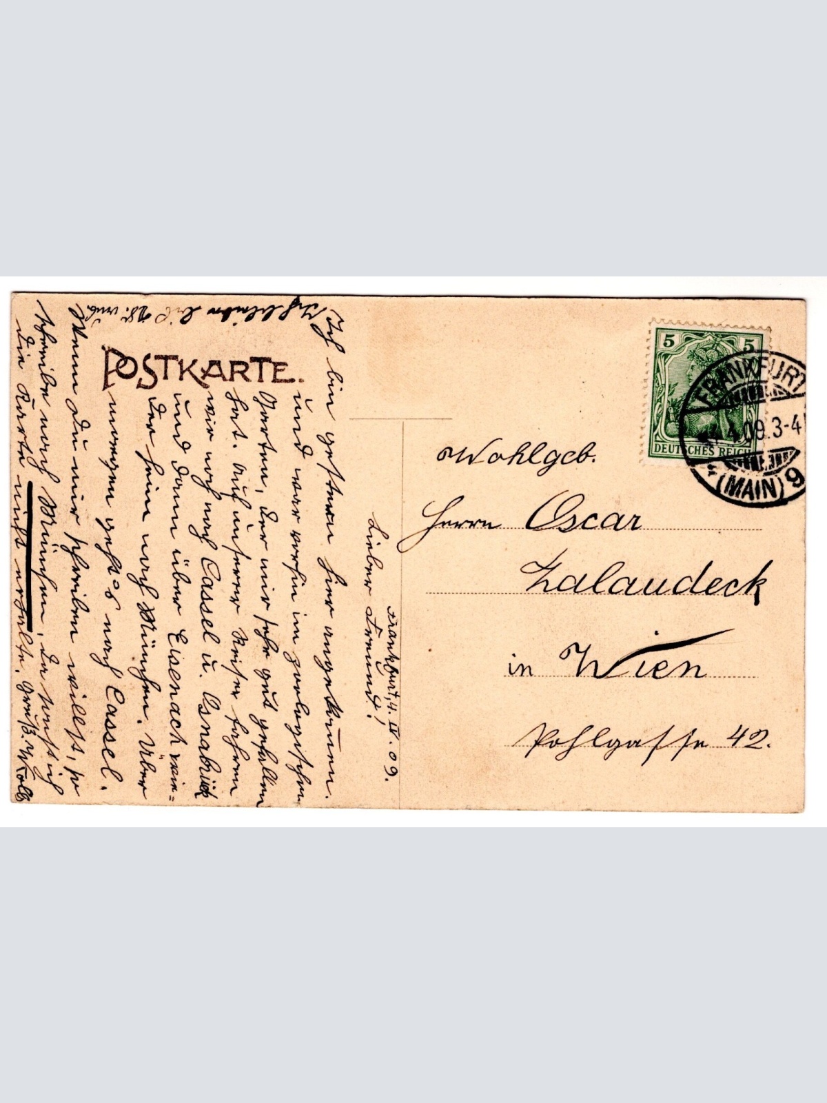 AK, Frankfurt am Main, Bismarckdenkmal, Hessen, Ansichtskarte (S7344)