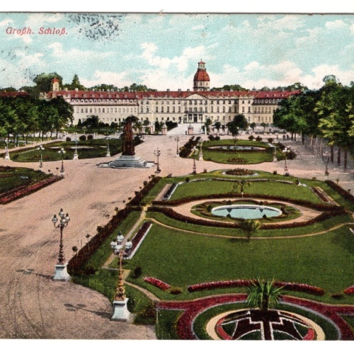 AK, Karlsruhe, Großh. Schloss, Baden-Württemberg, Ansichtskarte (S7345)