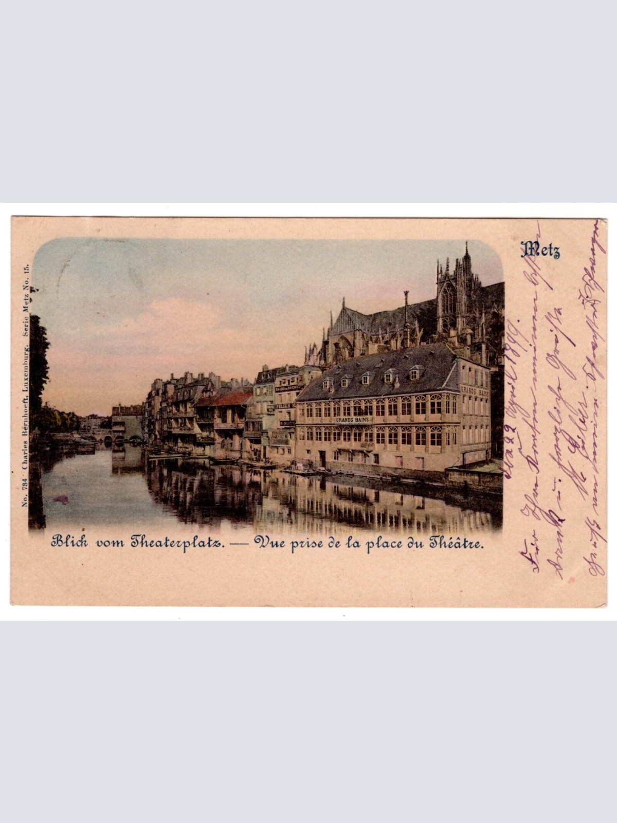 AK, Metz, Blick vom Theaterplatz, Frankreich, Ansichtskarte (S7366)